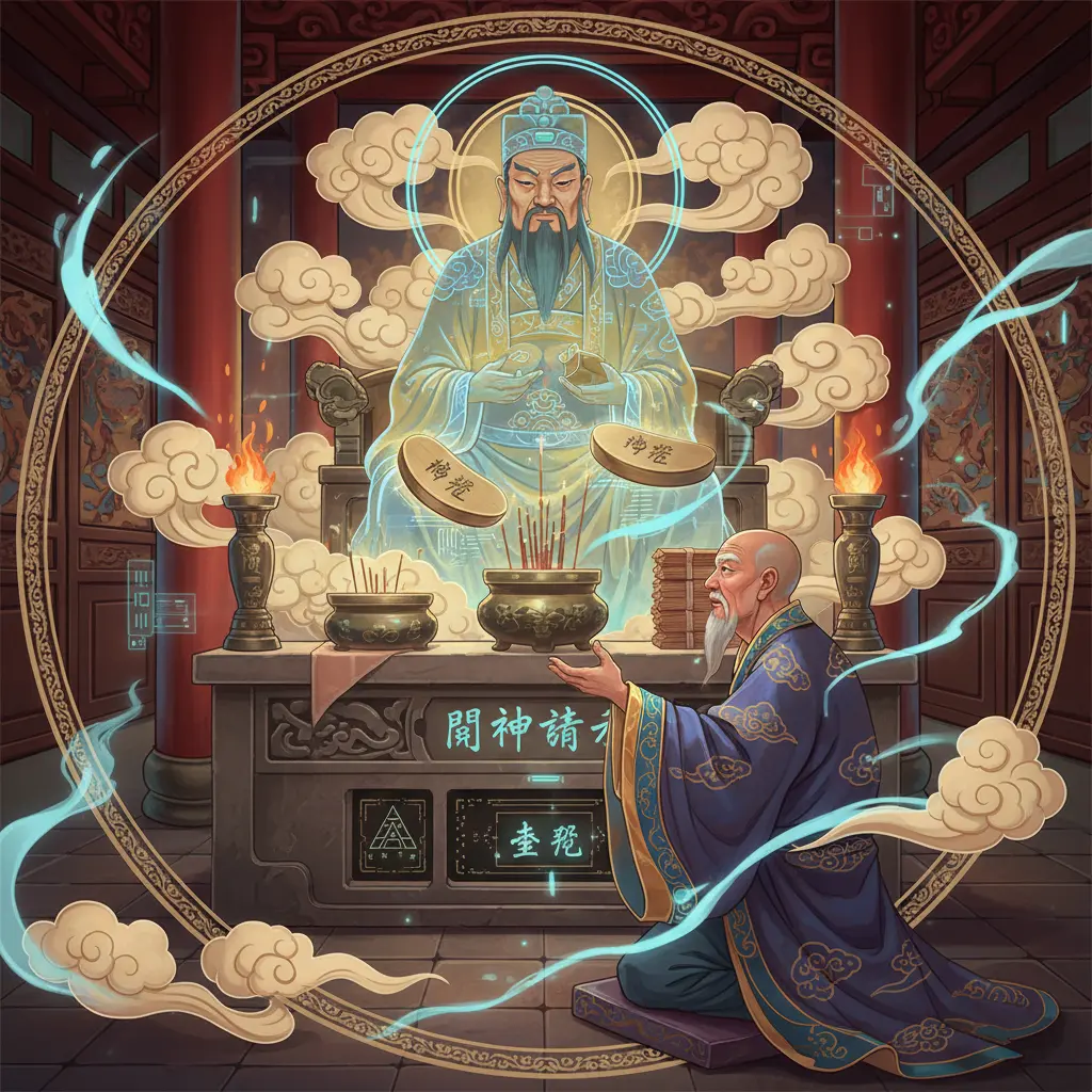 道教問神 - 擲筊